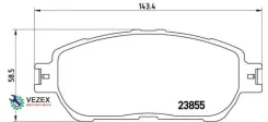 ������� ��������� Toyota (= 04465-33270, 04465-04080 ) Brembo P83105 P83105 ����