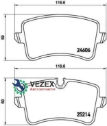 ������� ��������� AUDI A6 11-/A7 10- ������ � ����. Brembo P85118 P85118 ����