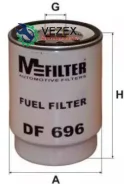 ������ ���������! H147.5 D109 1-14 UNS ��������� DAF CF75/85 XF95/105 EuroIII M-Filter DF696 DF696 ����