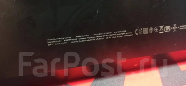 HP Pavilion Gaming. 15.6", 3����, ��� 8 ��, ���� 476���, WiFi: 1, Bluetooth: 1 ����