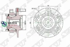 ������� �������� Nissan Qashqai J10E 06-, X-Trail J31 07-, Rogue S35 07- SAT ST40202JG000 ST40202JG000 ����
