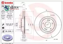 ���� ��������� Hyundai i40 �������� D=320��. Brembo 09C24511 09C24511 ����