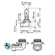 ����� ����������� ��������� ����� HB3 P20d 3200K Vision 12V 65W ������� 1 �� Philips 9005PRB1 9005PRB1 ����