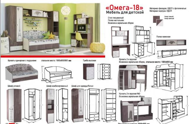 Детская комната омега 4 сборка