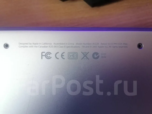 Apple MacBook Pro 15 2007 Mid. 17", 2,2����, ���� 250���, WiFi: 1, Bluetooth: 1, ����������� �� 5��. ����
