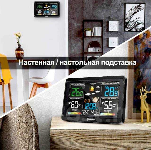 Электронная метеостанция, гигрометр (гидрометр) дом и улица Geevon ...