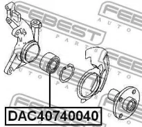 ��������� ��������� 40x74x40 | ����� ����/��� | Febest DAC40740040 DAC40740040 ����