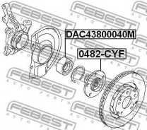��������� ��������� 43x80x40 | ����� ����/��� | Febest DAC43800040M DAC43800040M ����