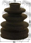 ������� ���� ���������� �������� 64x88x18 | ����/��� | Febest 0115MHU38R 0115MHU38R ����