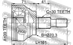 ���� �������� 39x70.3x30 | ����� ����/��� | Febest 1610164 1610164 ����