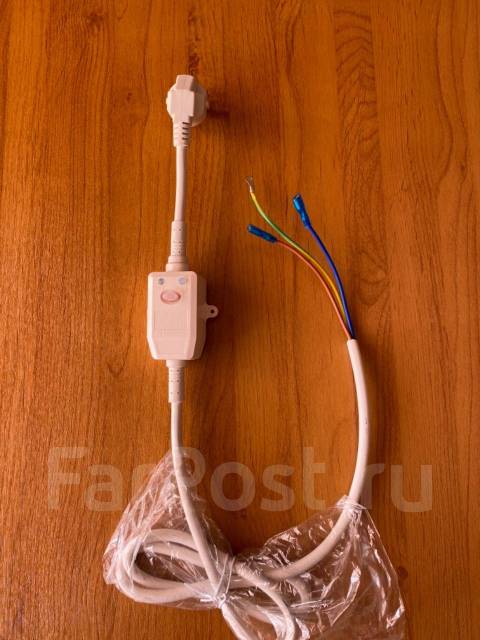 Шнур сетевой с УЗО 16/0,03А, контакты под разъём, 220V, б/у, в наличии ...