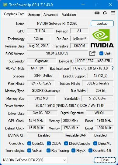 GeForce RTX 2080 ����