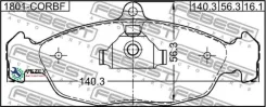 ������� ��������� �������� OPEL Vectra A 1988-1995 Febest 1801Corbf 1801CORBF ����