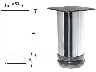 Ножка мебельная регулируемая металлическая
