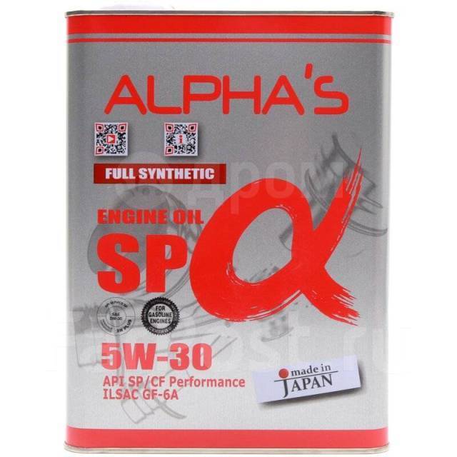 Масло моторное Alpha's 5W-30 SP/CF GF-6A (синтетика) 4L, синтетическое ...