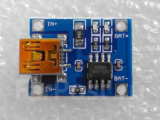 Контроллер заряда аккумуляторов Li-Ion, mini USB, TP4056 - Прочая ...
