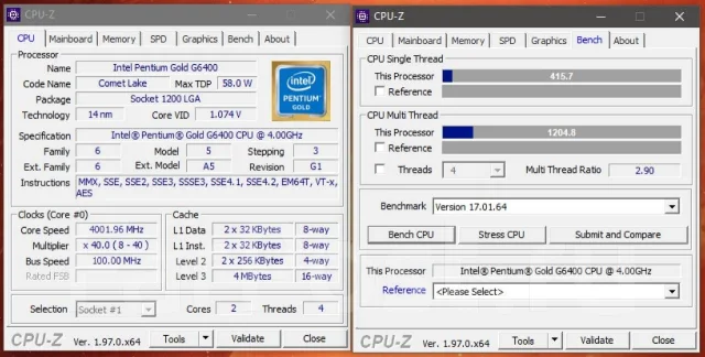 Intel Pentium Gold G6400 ����