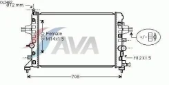 �������� OPEL Zafira/Astra 1.6-1.8 05- AVA OL2482 OL2482 ����