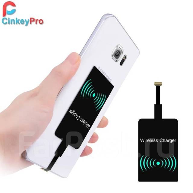 Шлейф разъём (адаптер) приёмник Qi для беспроводной зарядки Micro USB ...