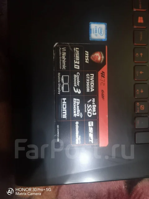 MSI GL72 6QF. 17.3", 2 600����, ��� 8 ��, ���� 1 000���, WiFi: 1, Bluetooth: 1, ����������� �� 2��. ����
