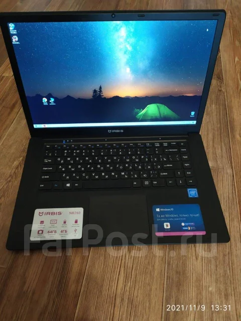 IRBIS. 13.5", 1,6����, ��� 4 ��, ���� 64���, WiFi: 1, Bluetooth: 1, ����������� �� 5��. ����