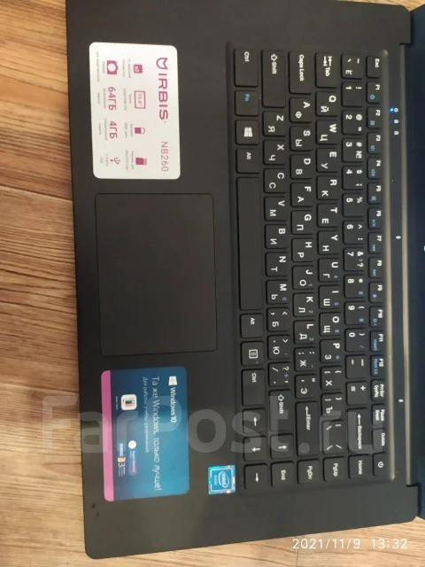 IRBIS. 13.5", 1,6����, ��� 4 ��, ���� 64���, WiFi: 1, Bluetooth: 1, ����������� �� 5��. ����