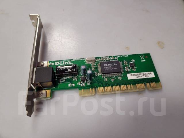 Сетевая Карта D -Link DFE-520TX 10/100Mbps PCI, Б/У, В Наличии.