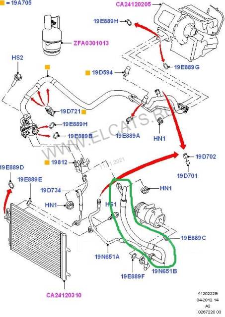 Схема расположения трубок кондиционера форд фокус 2