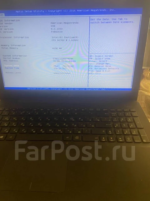 Asus X555SJ. 1,6����, ��� 4 ��, ���� 500���, WiFi: 1, Bluetooth: 1, ����������� �� 4��. ����