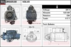 ������� 24V/5,5kW, Renault Premium, Renault Kerax, Volvo F9, Volvo FM9, Volvo FM11 [STM4497WA] STM4497WA ����