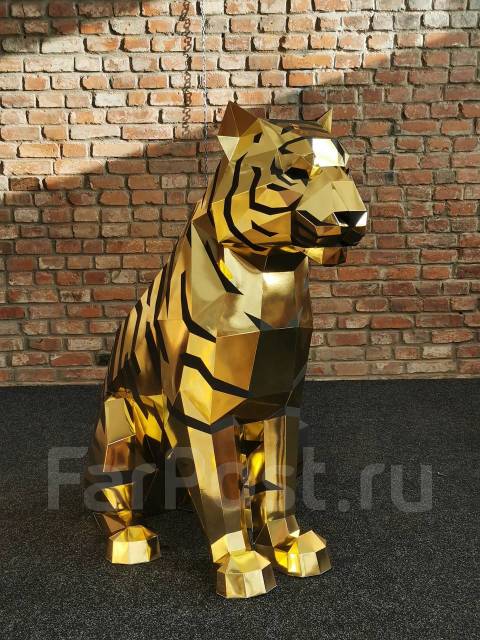 Объемная фигура "Тигр сидит". День тигра. Новый год, под заказ. Цена ...