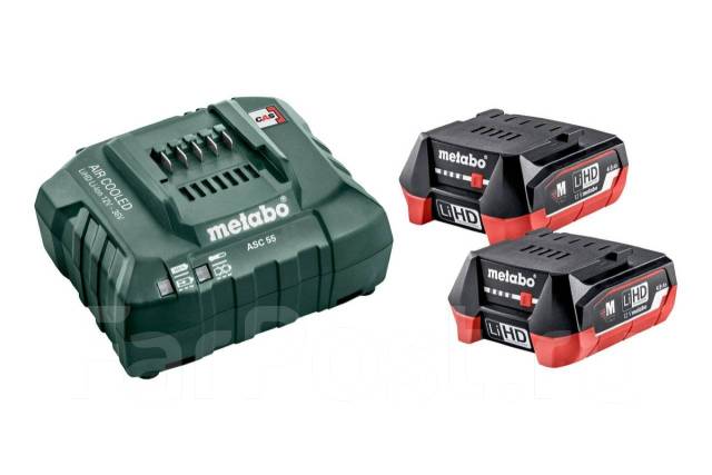  аккумуляторов Metabo Basic-Set 12V. 2шт. Li-Power 12В. 4Ач, новый .