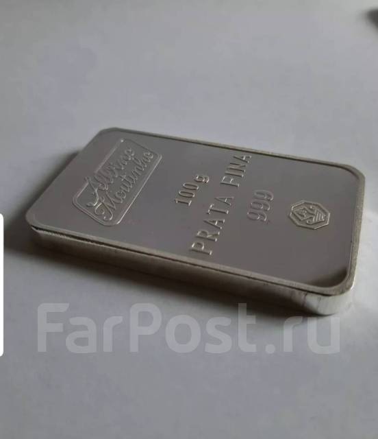 Слиток серебра, сертификат, всем, новый, в наличии. Цена: 14 000₽ во ...
