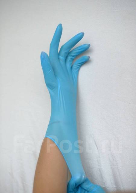 Перчатки нитриловые Wally Plastic, мчс, морская, вмф, повар, полиция ...