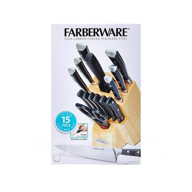 Хороший набор стальных кованых ножей(15 предметов ) Farberware(Штаты ...