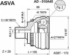 ���� �������� 27x59.5x38 Asva AD-010A45 AD010A45 ����