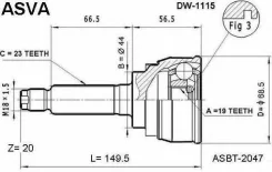 ���� �������� 19x44x23 Asva DW-1115 DW1115 ����