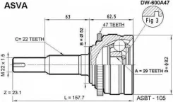 ���� �������� 29x52x22 Asva DW-600A47 DW600A47 ����
