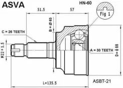 ���� �������� 30x63x26 Asva HN-60 HN60 ����