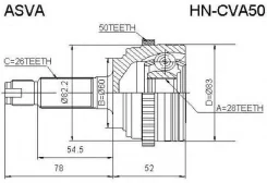 ���� �������� 28x60x26 Asva HN-CVA50 HNCVA50 ����