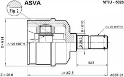 ���� ���������� ������ 26x35x25 Asva MTIU-5023 MTIU5023 ����