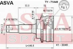 ���� �������� 30x56x23 Asva TY-71A48 TY71A48 ����