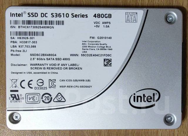 Intel 2025 ssd s3610