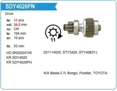 ������� �������� KIA Besta 2.7l, Bongo, Frontier, Toyota, 11T Krauf SDY4020 ����