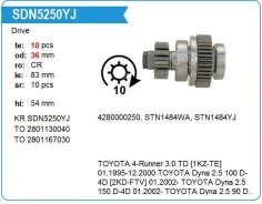 ������� �������� Toyota 1KZ,2KD Land Cruiser 3.0 TD 01.1996-, KR Krauf SDN5250 ����