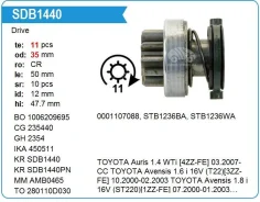 ������� �������� Toyota 1ZZ, 11T, Corolla 1.8, KR Krauf SDB1440 ����