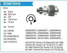 ������� �������� Toyota 2L, 9T, Camry, Carina, Corolla, TOWN/Masterace, Liteace VAN, Wagon, KR Krauf SDN6795 ����