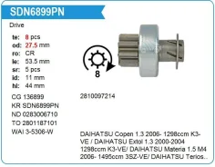 ������� �������� Toyota Rush 1.5 J200 J210 2006-,3SZ-VE, 8T Krauf SDN6899 ����