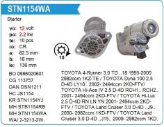 ������� Toyota 1KZ 1KD 1GD 4-Runner 3.0 10T 2.2KW KR Krauf STN1154YJ ����