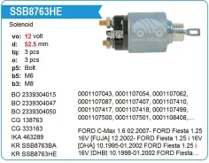 ����������� ���� �������� FORD Fiesta, C-Max 1.6 02.2007 Krauf SSB8763HE ����
